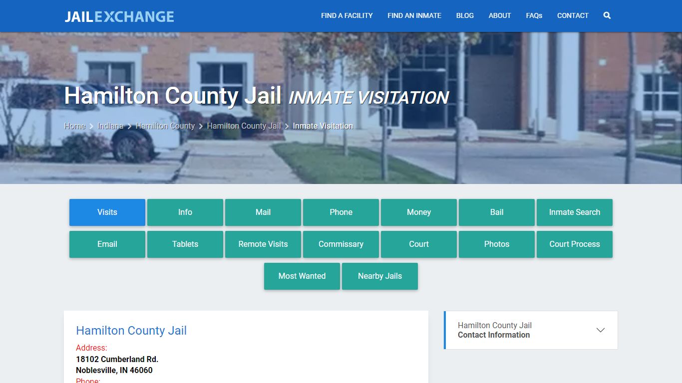 Inmate Visitation - Hamilton County Jail, IN - Jail Exchange